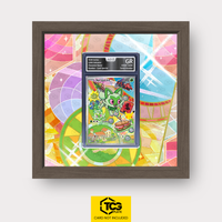 Felori MEP 061 als Extended Art Display im Echtholzrahmen mit UV-Schutz-Case und magnetischer Wandhalterung von TCGplate.