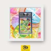 Felori MEP 061 als Extended Art Display im Echtholzrahmen mit UV-Schutz-Case und magnetischer Wandhalterung von TCGplate.