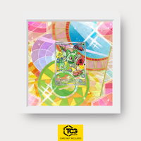 Felori MEP 061 als Extended Art Display im Echtholzrahmen mit UV-Schutz-Case und magnetischer Wandhalterung von TCGplate.
