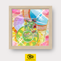 Felori MEP 061 als Extended Art Display im Echtholzrahmen mit UV-Schutz-Case und magnetischer Wandhalterung von TCGplate.