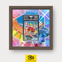 Krokel MEP 062 als Extended Art Display im Echtholzrahmen mit UV-Schutz-Case und magnetischer Wandhalterung von TCGplate.