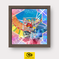 Krokel MEP 062 als Extended Art Display im Echtholzrahmen mit UV-Schutz-Case und magnetischer Wandhalterung von TCGplate.