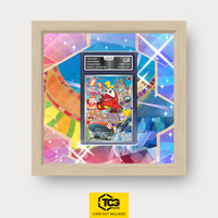 Krokel MEP 062 als Extended Art Display im Echtholzrahmen mit UV-Schutz-Case und magnetischer Wandhalterung von TCGplate.