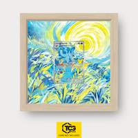 Nidorina MEP 101 Frames® in Life Oak with UV-protective case and magnetic wall mount by TCGplate.