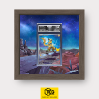 Zeraora MEP 103 Frames® in Chocolate Oak, graded edition in the AOG slab, with magnetic wall mount by TCGplate.