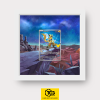 Zeraora MEP 103 Frames® in Cloud White with UV-protective case and magnetic wall mount by TCGplate.