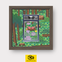 Ditto MEP 106 als Extended Art Display im Echtholzrahmen mit UV-Schutz-Case und magnetischer Wandhalterung von TCGplate.