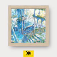 Dragonir MEW 181 Frames® in Life Oak mit UV-Schutz-Case und magnetischer Wandhalterung von TCGplate.