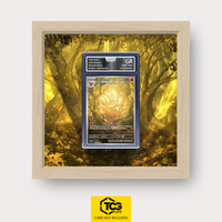 Vulnona OBF 199 als Extended Art Display im Echtholzrahmen mit UV-Schutz-Case und magnetischer Wandhalterung von TCGplate.