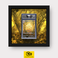Vulnona OBF 199 als Extended Art Display im Echtholzrahmen mit UV-Schutz-Case und magnetischer Wandhalterung von TCGplate.