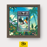 Tukanon Pokémon TCG Karte im TCGplate Extended Art Display zum Sammeln und Ausstellen.