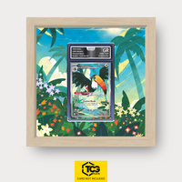 Tukanon Pokémon TCG Karte im TCGplate Extended Art Display zum Sammeln und Ausstellen.