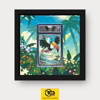 Tukanon Pokémon TCG Karte im TCGplate Extended Art Display zum Sammeln und Ausstellen.
