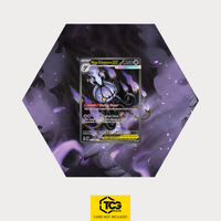 Mega-Skelabra ex PBL 115 als sechseckiges Extended Art Hex Shapes Display mit UV-Schutz-Case und magnetischer Wandhalterung von TCGplate.