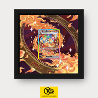 Flamara ex Pokémon TCG card in TCGplate Extended Art Display for collectors to showcase trading cards.