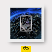 Mewtu SVP 052 Frames® in Cloud White mit UV-Schutz-Case und magnetischer Wandhalterung von TCGplate.