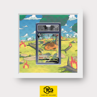 Glurak Pokémon TCG Karte im TCGplate Extended Art Display zum Sammeln und Ausstellen.