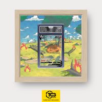 Glurak Pokémon TCG Karte im TCGplate Extended Art Display zum Sammeln und Ausstellen.