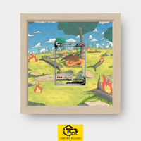 Glurak Pokémon TCG Karte im TCGplate Extended Art Display zum Sammeln und Ausstellen.