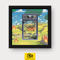 Glurak Pokémon TCG Karte im TCGplate Extended Art Display zum Sammeln und Ausstellen.