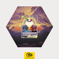 Latias & Latios GX TEU 170 als sechseckiges Extended Art Hex Shapes Display mit UV-Schutz-Case und magnetischer Wandhalterung von TCGplate.