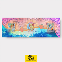 Chespin, Fennekin, Froakie Pokémon TCG cards in TCGplate Extended Art Display for collectors to showcase.