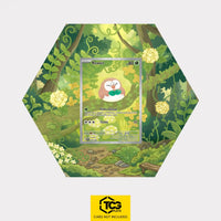 Rowlet Pokémon TCG card in TCGplate Extended Art Display for collectors to showcase cards.