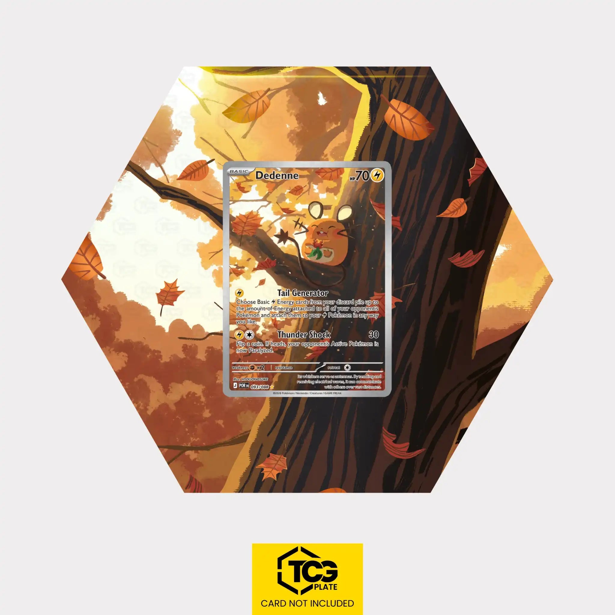 Dedenne POR 093 - Pokémon Extended Art Display | Hex Shapes® - tcgplate