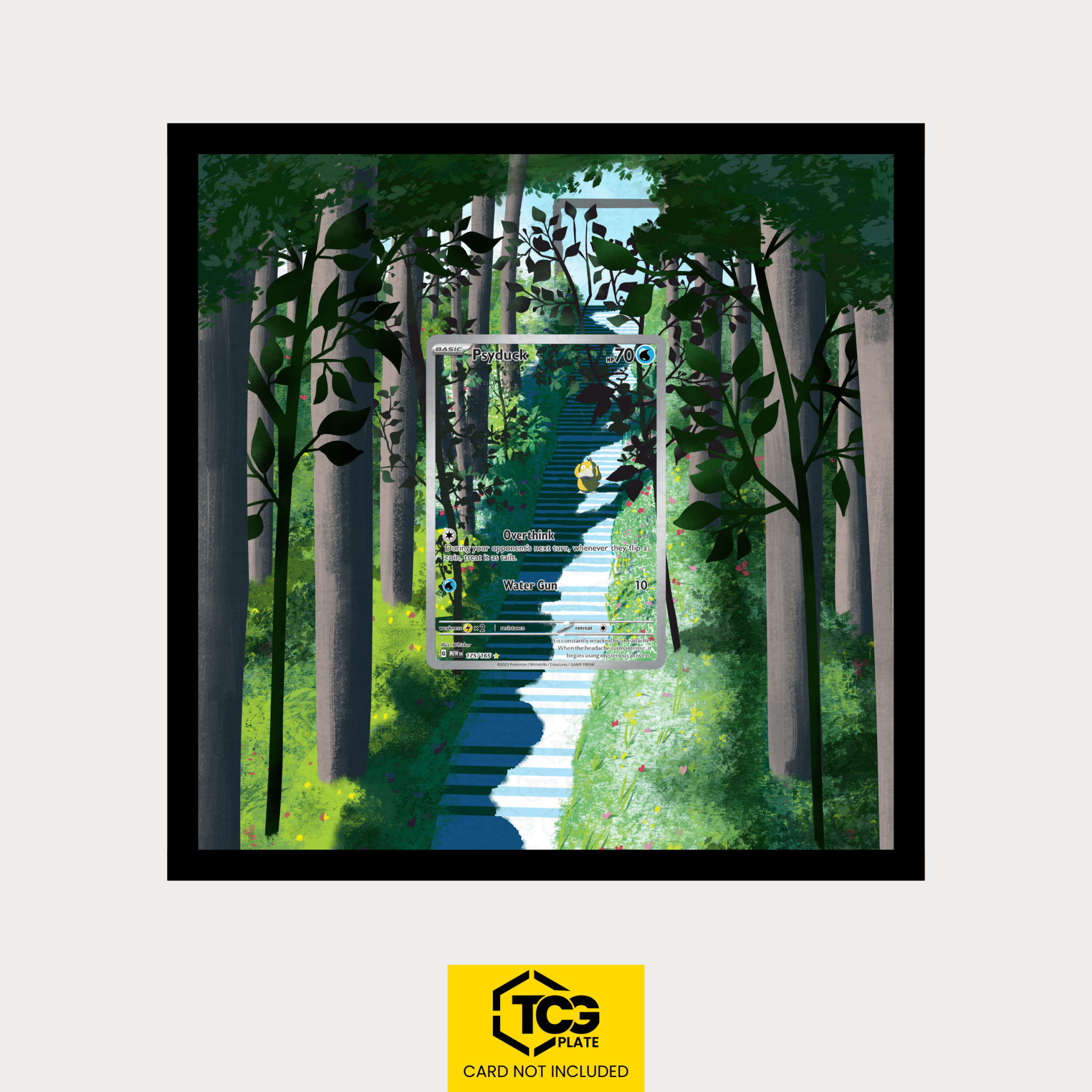 Enton MEW 175/165 - Pokémon Extended Art Display | Framed MIXPIX® - tcgplate