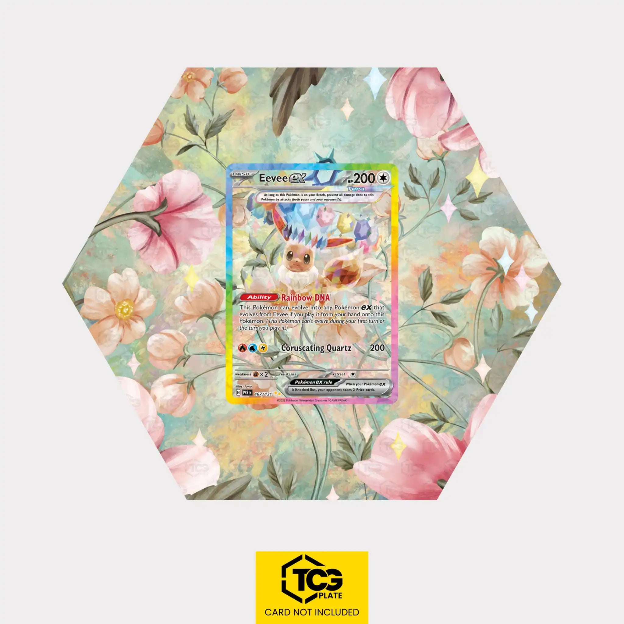 Evoli ex PRE 167 - Pokémon Extended Art Display | Hex Shapes® - tcgplate