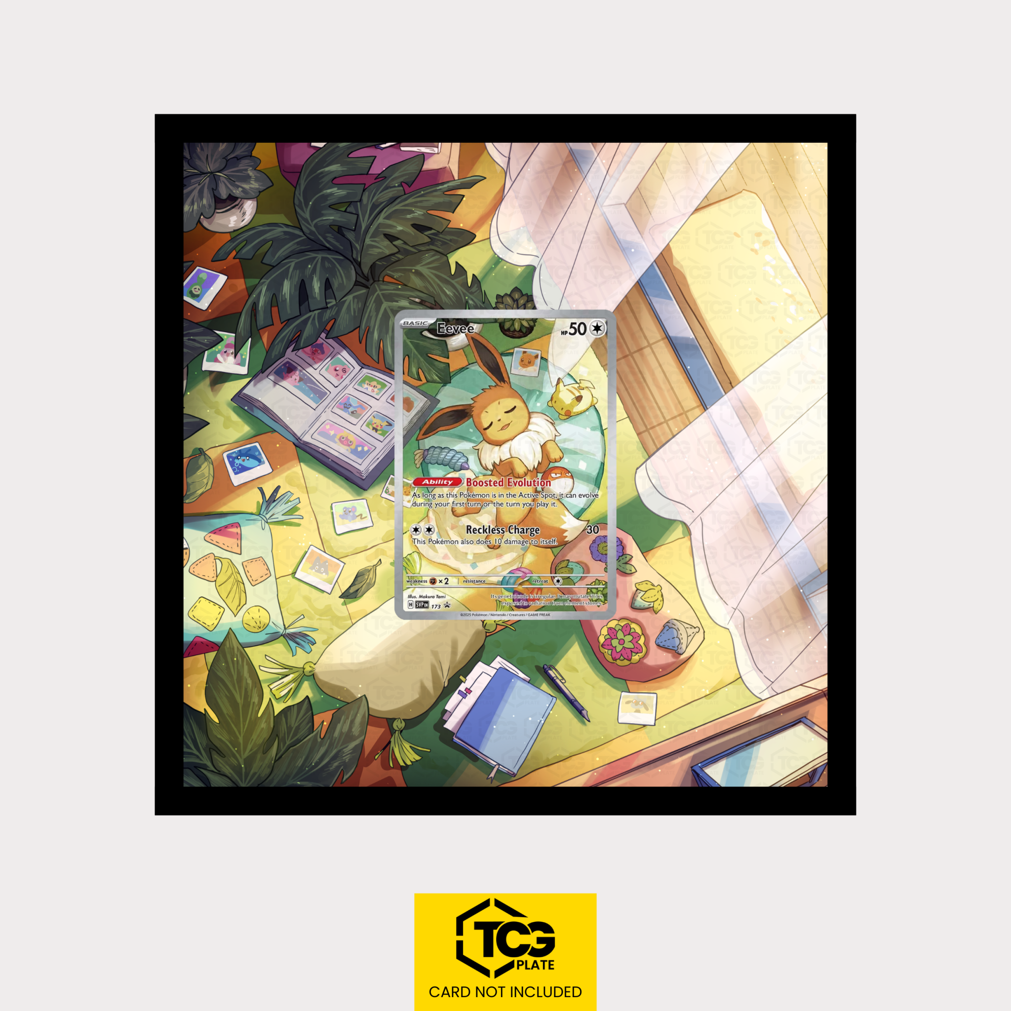 Evoli SVP 173 – Pokémon Extended Art Display | Framed MIXPIX® - tcgplate