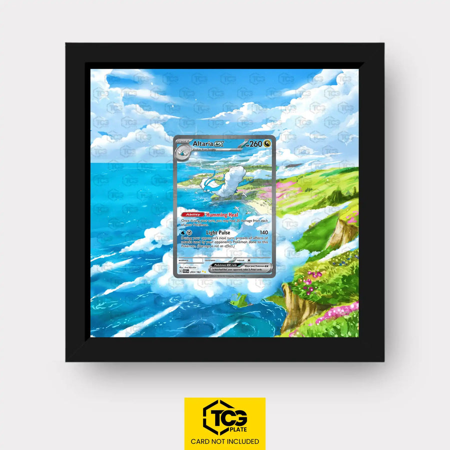Altaria ex Pokémon TCG card in TCGplate Extended Art Display for collectors to showcase trading cards.