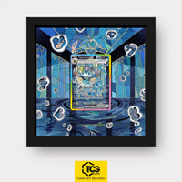 Vaporeon ex Pokémon TCG card in TCGplate Extended Art Display for collectors to showcase.
