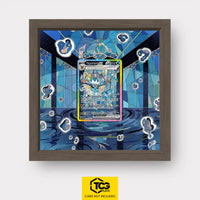 Vaporeon ex Pokémon TCG card in TCGplate Extended Art Display for collectors to showcase.
