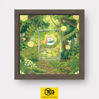 Rowlet Pokémon TCG card displayed in a TCGplate Extended Art Display, designed for collectors to showcase trading cards.