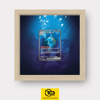 Blastoise ex Pokémon TCG card in TCGplate Extended Art Display for collectors to showcase.