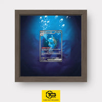 Blastoise EX Pokémon TCG card in TCGplate Extended Art Display for collectors to showcase.
