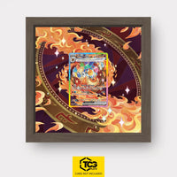 Flareon ex Pokémon TCG card displayed in a TCGplate Extended Art Display, designed for collectors to showcase trading cards.