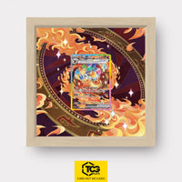 Flareon ex Pokémon TCG card displayed in a TCGplate Extended Art Display, designed for collectors to showcase trading cards.