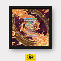 Flareon ex Pokémon TCG card in TCGplate Extended Art Display for collectors to showcase.