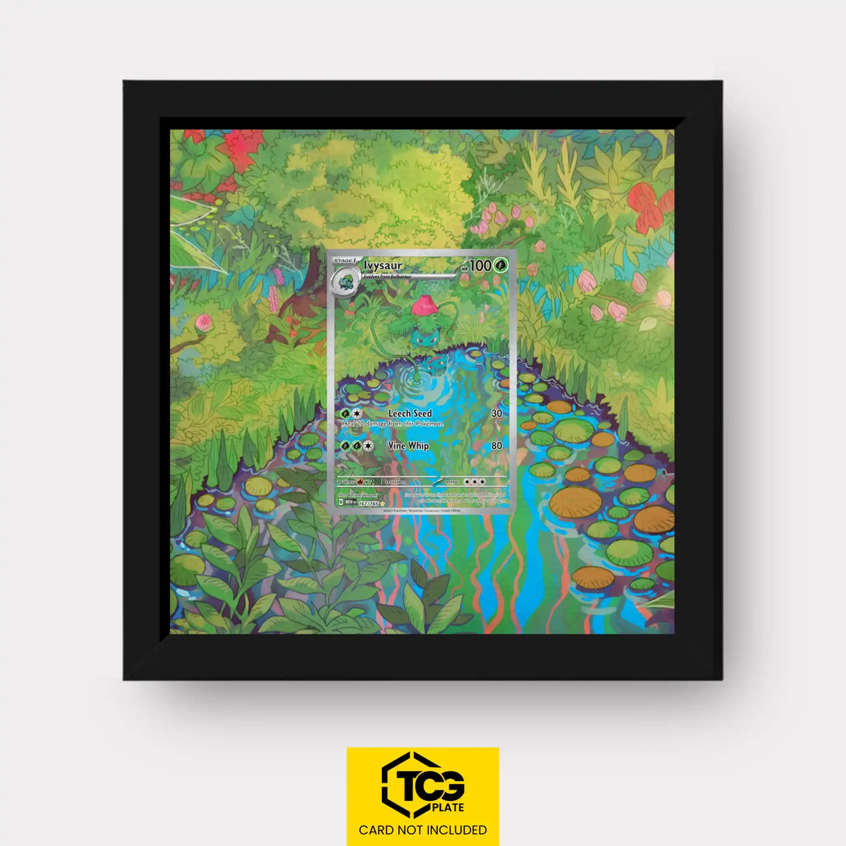 Ivysaur Pokémon TCG card in TCGplate Extended Art Display for collectors to showcase.