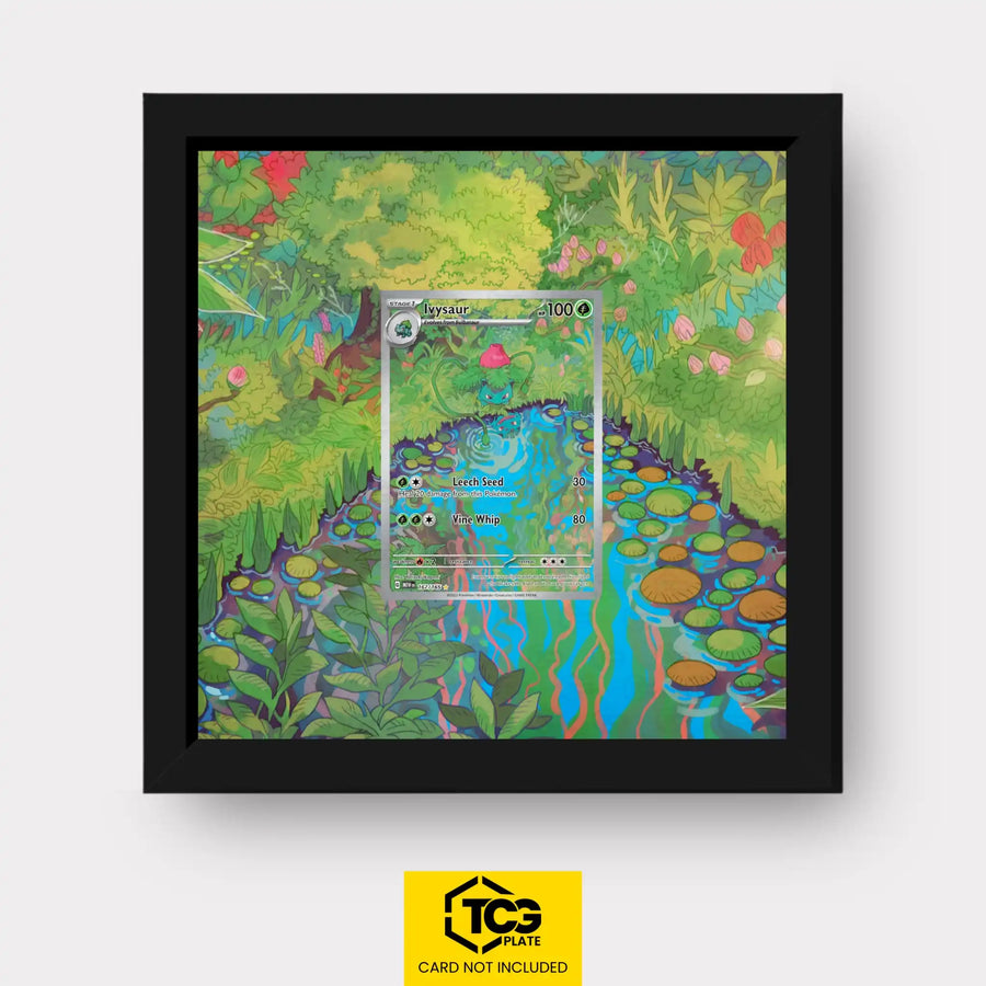 Ivysaur Pokémon TCG card in TCGplate Extended Art Display for collectors to showcase.