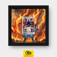 Lucario VSTAR Pokémon TCG card in TCGplate Extended Art Display for collector showcase.