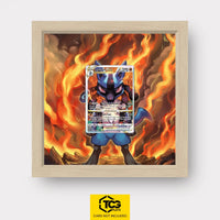 Lucario VSTAR Pokémon TCG card in TCGplate Extended Art Display for collector showcase