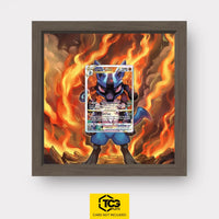 Lucario VSTAR Pokémon TCG card in TCGplate Extended Art Display for collector showcase