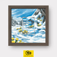 Piplup Pokémon TCG card in TCGplate Extended Art Display for collectors to showcase trading cards.