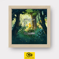 Pikachu ex Pokémon TCG card in TCGplate Extended Art Display for collector showcase