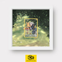 Pikachu Pokémon TCG card displayed in a TCGplate Extended Art Display for collectors to showcase.