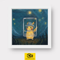 Pikachu with Grey Felt Hat Pokémon TCG card displayed in a TCGplate Extended Art Display for collector showcase.