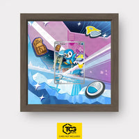Piplup Pokémon TCG card displayed in a TCGplate Extended Art Display for collectors to showcase trading cards.